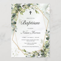 Cadre or verdure feuillage feuille boho baptism