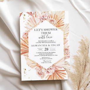 Invitation Cadre Orange Feutre De Palme Séché Déserté En Terr