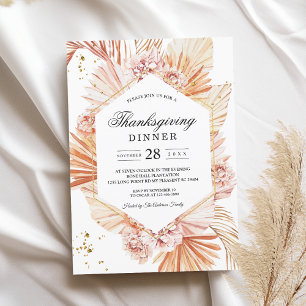 Invitation Cadre Orange Feutre De Palme Séché Déserté En Terr