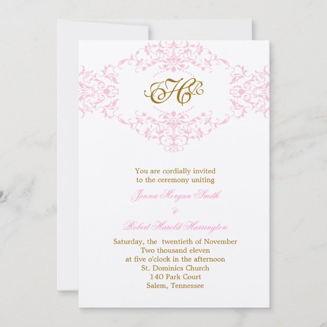 Invitation Cadre ornemental Vintage (Devant)