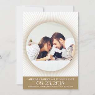 Invitation Cadre photo Art déco   Annonce de Save the Date