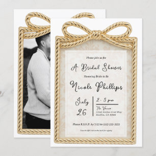 Invitation Cadre photo de cadeau de Présent Arc d'Or Cadeau d