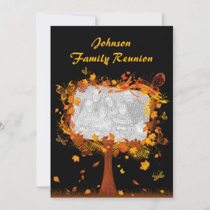 Invitation Cadre photo de l'arbre d'automne de la Réunion fam