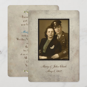 Invitation Cadre Vintage Wedding Vow Renewal