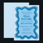 Invitation Cadre Wavy Frame Moderne Chic Bat mitzvah de barre<br><div class="desc">Carte parfaite pour annoncer un bat mitzvah, bar mitzvah ou une autre célébration juive ! Cadre ondulé fait main pour vous sur le côté avant! ENTIÈREMENT PERSONNALISABLE ! Cliquez sur "Personnaliser" ci-dessus pour modifier le texte. Cliquez sur "modifier à l'aide de l'outil de conception" pour ajuster les polices, les couleurs...</div>