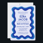Invitation Cadre Wavy Frame Moderne Chic Bat mitzvah de barre<br><div class="desc">Carte parfaite pour annoncer un bat mitzvah, bar mitzvah ou une autre célébration juive ! Cadre ondulé fait main pour vous sur le côté avant! ENTIÈREMENT PERSONNALISABLE ! Cliquez sur "Personnaliser" ci-dessus pour modifier le texte. Cliquez sur "modifier à l'aide de l'outil de conception" pour ajuster les polices, les couleurs...</div>