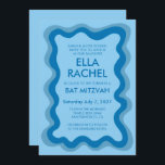 Invitation Cadre Wavy Frame Moderne Chic Bat mitzvah de barre<br><div class="desc">Carte parfaite pour annoncer un bat mitzvah, bar mitzvah ou une autre célébration juive ! Cadre ondulé fait main pour vous sur le côté avant! ENTIÈREMENT PERSONNALISABLE ! Cliquez sur "Personnaliser" ci-dessus pour modifier le texte. Cliquez sur "modifier à l'aide de l'outil de conception" pour ajuster les polices, les couleurs...</div>