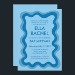 Invitation Cadre Wavy Frame Moderne Chic Bat mitzvah de barre<br><div class="desc">Carte parfaite pour annoncer un bat mitzvah, bar mitzvah ou une autre célébration juive ! Cadre ondulé fait main pour vous sur le côté avant! ENTIÈREMENT PERSONNALISABLE ! Cliquez sur "Personnaliser" ci-dessus pour modifier le texte. Cliquez sur "modifier à l'aide de l'outil de conception" pour ajuster les polices, les couleurs...</div>