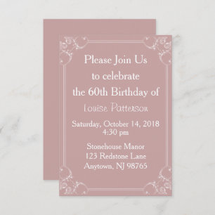 Invitation Cadres fantaisie Anniversaire Grand Imprimé Invita