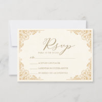 Cadres Or Ornate Nuestra Boda Mariage RSVP