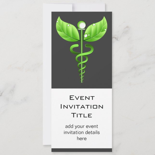 Invitation Caduceus Alternative Medicine Événement holistique (Devant)