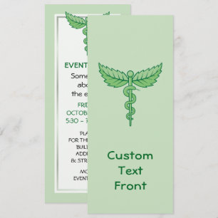 Invitation Caduceus avec feuilles