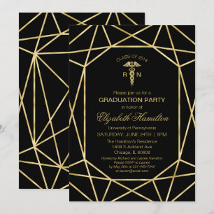 Invitation Caduceus Médicale Nursing School Graduation Party