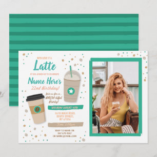 Invitation Café Anniversaire Café Latte Café Shopping Beans P