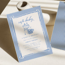 Café Baby Shower | Blue Stripe Baby est en route