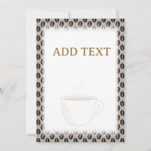Invitation Café Bean Motif Coupe de café Bordures personnalis