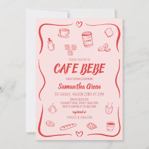 Invitation Cafe Bebe Baby shower
