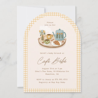 Invitation Café Bébé Baby Shower Coffee Theme