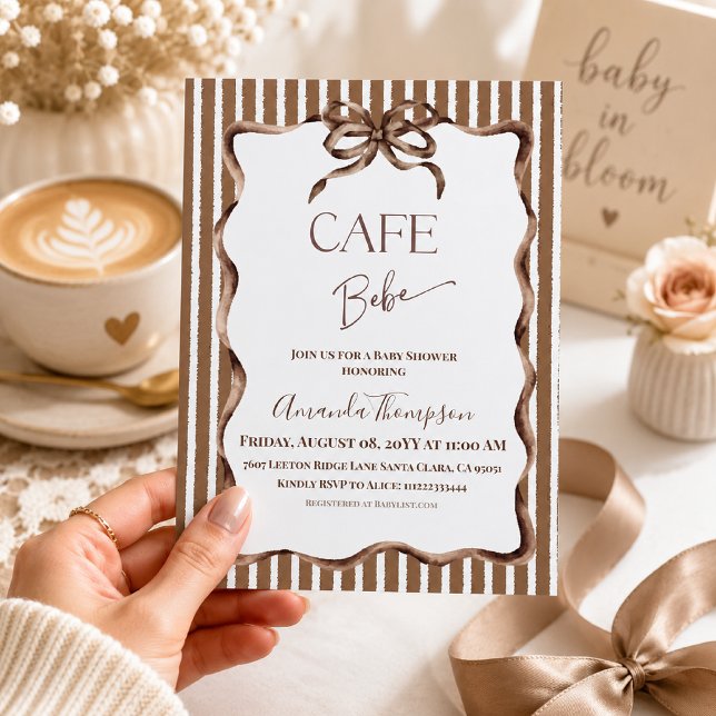 Invitation Cafe Bebe Shower de Bébé Café (Créateur téléchargé)