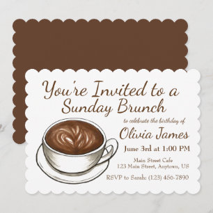 Invitation Café Dernière Wedding shower nuptiale Brunch