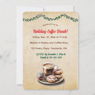 Invitation Café et beignets modifiables