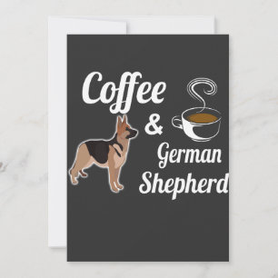 Invitation Café et berger allemand