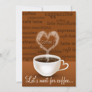 Invitation Café ? Fumée en forme de coeur