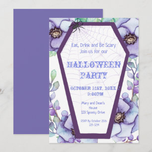 Invitation Café, Halloween floral