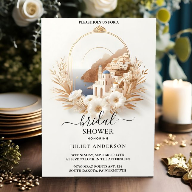 Invitation Café italien Sorrento Fête des mariées Décontracté (Créateur téléchargé)