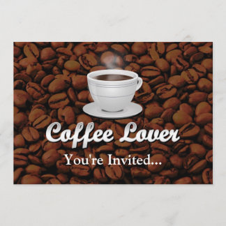 Invitation Café Lover, White Cup/haricots Brown