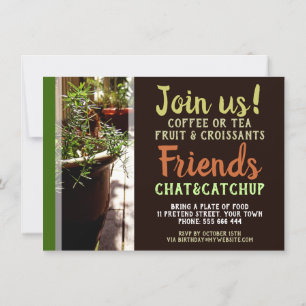 Invitation Café Matin sur le Patio Asparagus Fern Plante