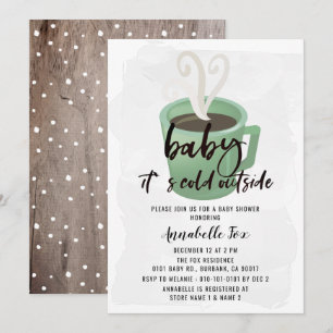 Invitation Café Mug Baby Son froid dehors Baby shower