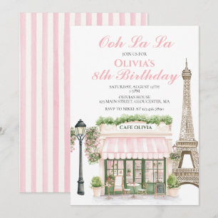Invitation Café Parisien Anniversaire Paris