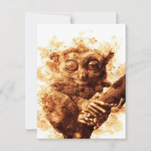 Invitation Café Singe Big Eyes Art_633c3e6ae98b6de43e0a6dc