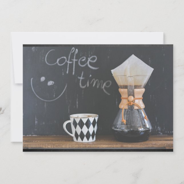 Invitation Café Temps de Réunion de Fête (Devant)