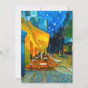 Invitation Café Terrasse de nuit de Van Gogh
