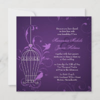 Cage d'oiseaux fantaisie avec Mariage d'aubergines