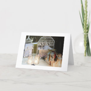 INVITATION CAGES D'OISEAUX VICTORIENS POUR LA FÊTE DES MARIÉE