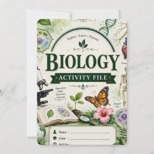 Invitation Cahier de projet de biologie personnalisé Vintag