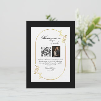 Invitation Caisse de Lune de Miel Panneau de Mariage, Venmo V