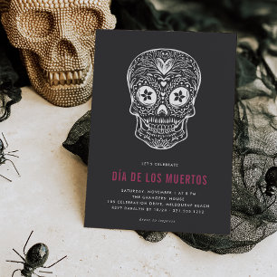 Invitation Calavera Skull Dia de los Muertos