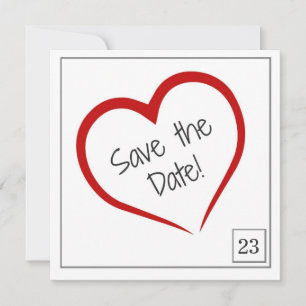 Invitation Calendrier Boîte Sauvegarder la Date