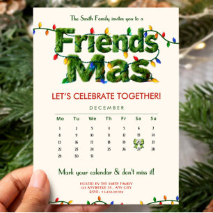 Invitation Calendrier de la fête de Friendsmas Noël Vacances