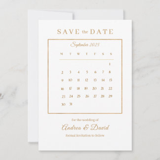 Invitation Calendrier de mariage Save The Date