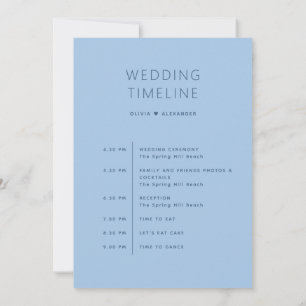 Invitation Calendrier de Mariage sur la Plage   Itinéraire Bl