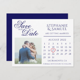 Invitation Calendrier des Mariages bleus de la Marine Photo E
