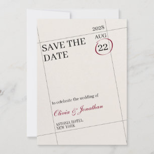 Invitation Calendrier Marqué Sauvegarder La Date Personnalise