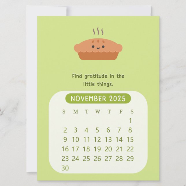 Invitation Calendrier mensuel de motivation de novembre 2025  (Devant)