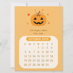 Invitation Calendrier Mensuel de Motivation d'Octobre 2025 