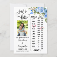 Calendrier photo enregistrer la date mariage flora